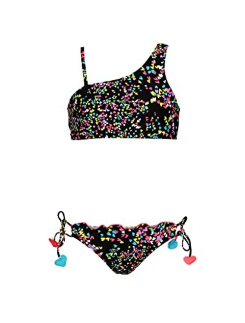 Hobie Kids Pineapple Paradise One Shoulder Bralette and Hipster Set (Big Kids)