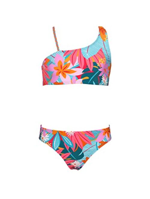 Hobie Kids Pineapple Paradise One Shoulder Bralette and Hipster Set (Big Kids)