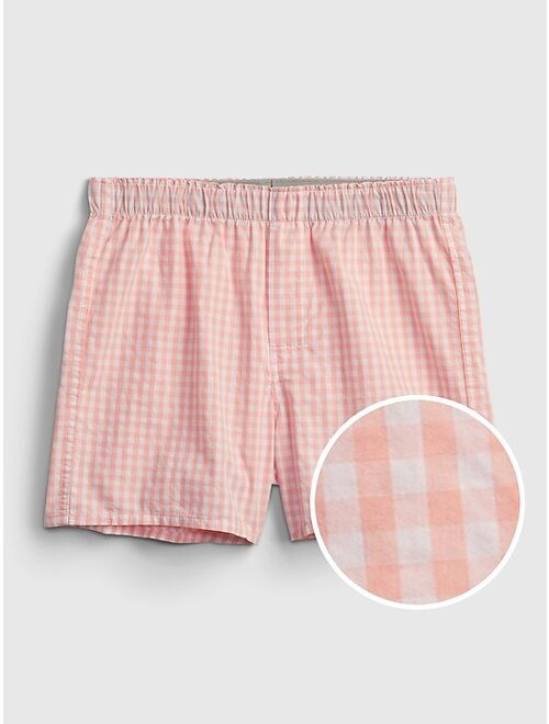 GAP Poplin Plaid Elastic Waist Boxers