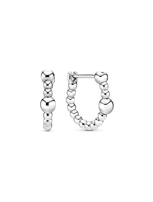 Pandora Jewelry String of Beads Sterling Silver Earrings (4mm)