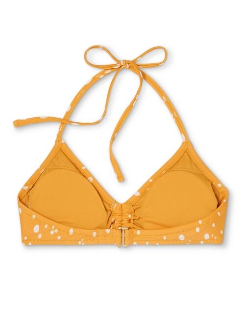 Women's Shoulder Tie Bikini Top - Kona Sol™ Yellow Dot Print