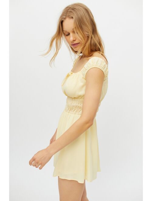 Urban Renewal Remnants Smocked Crepe Mini Dress