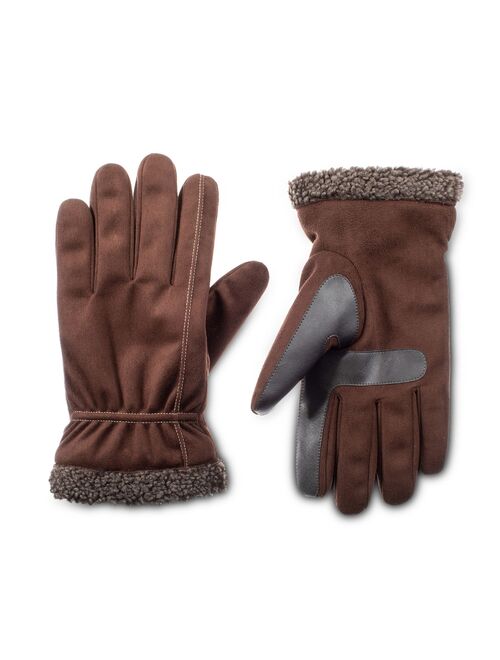 Men's isotoner Recycled Microsuede Berber Gloves with Touchscreen Technology