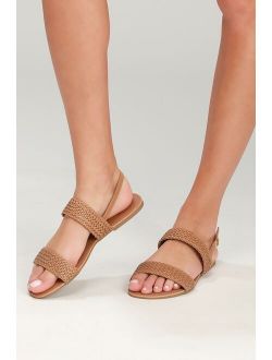 Blaise Camel Flat Sandals