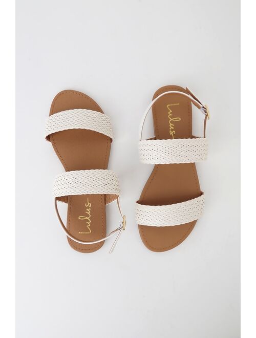 Lulus Blaise Camel Flat Sandals