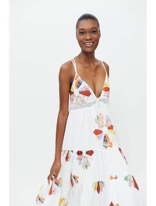 Urban Outfitters UO Homespun Patchwork Maxi Dress