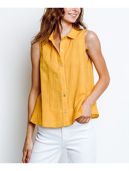 MONTE The Label Marigold Debbie Sleeveless Button-Up Top - Women