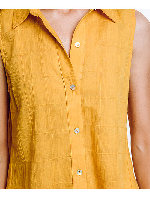 MONTE The Label Marigold Debbie Sleeveless Button-Up Top - Women