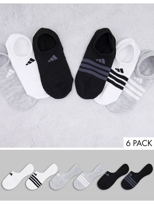 Adidas Training Superlite 6-pack no-show socks in multi colorways