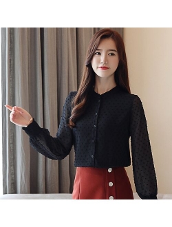 Fashion Woman Blouses 2021 Spring Long Sleeve Women Shirts White Tops Office Work Wear Blouse Shirt Blusas