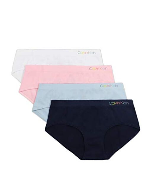 Calvin Klein Girls Underwear Seamless Hipster Panties, 4 Pack