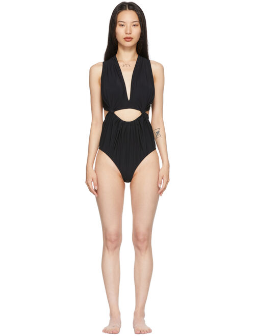 Rick Owens Black Glory Bather One-Piece Swimsuit