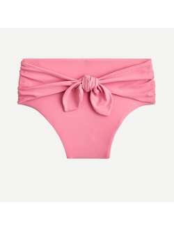 High-cut tie-waist bikini bottom