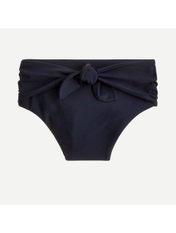 High-cut tie-waist bikini bottom