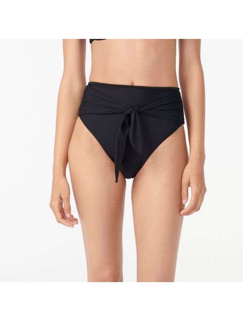 J.Crew High-cut tie-waist bikini bottom