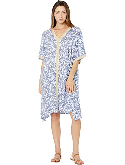 Hat Attack Printed Kaftan Cover-Up