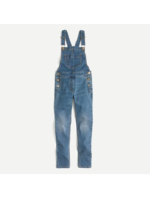 J.Crew Girls' stretch-denim overalls