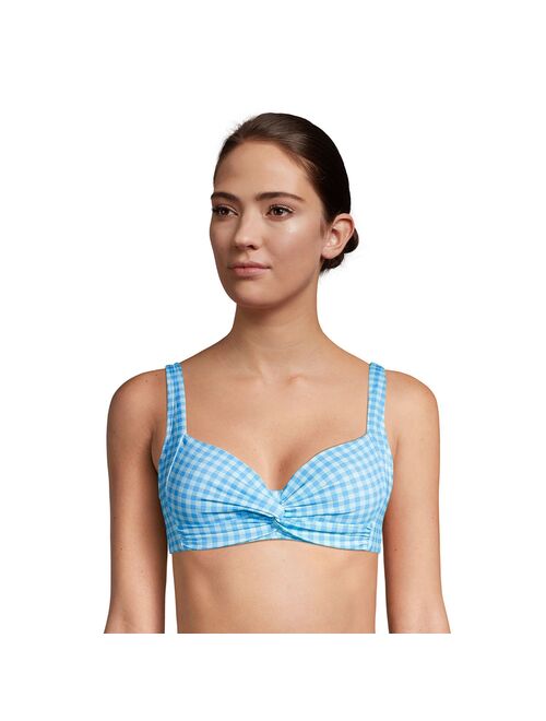 Women's Lands' End Twist-Front Underwire DD-Cup Bikini Top