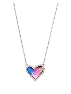 Ari Heart Adjustable Length Pendant Necklace for Women, Fashion Jewelry