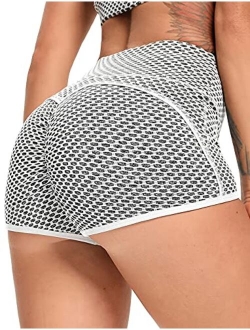 Women TIK TOK Leggings Shorts Butt Lift Scrunch Textured Leggings Workout Shorts