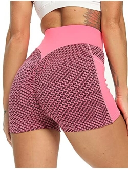 Women TIK TOK Leggings Shorts Butt Lift Scrunch Textured Leggings Workout Shorts