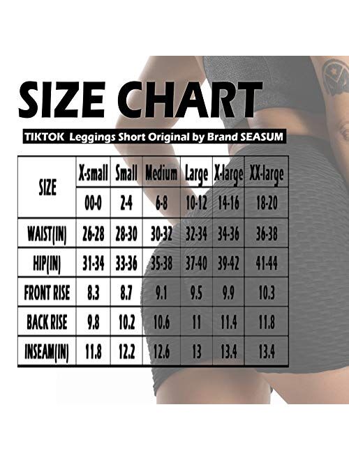 Buy SEASUM Women TIK TOK Leggings Shorts Butt Lift Scrunch Textured  Leggings Workout Shorts online