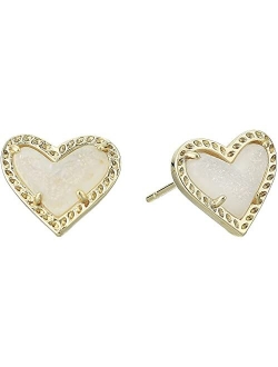 Ari Heart Stud Earrings for Women, Fashion Jewelry