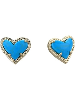 Ari Heart Stud Earrings for Women, Fashion Jewelry