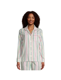 Long Sleeve Flannel Pajama Top