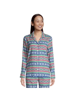 Long Sleeve Flannel Pajama Top