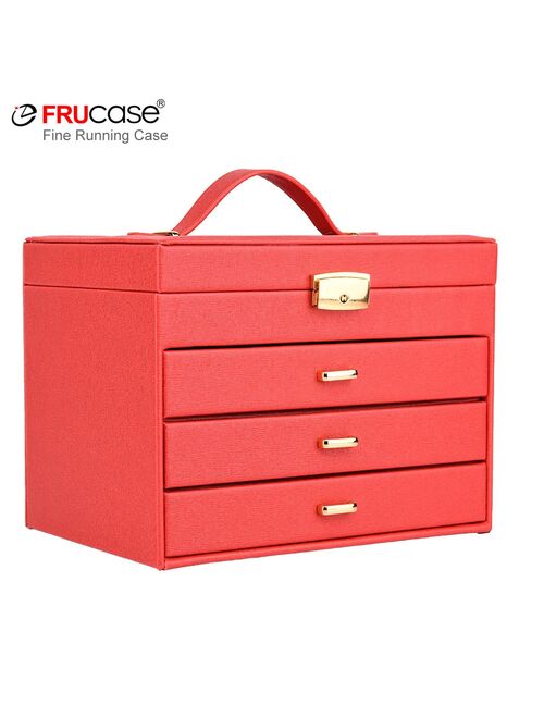 FRUCASE watch earring necklace ring bangle Cufflinks box collector display storage case dustproof safety