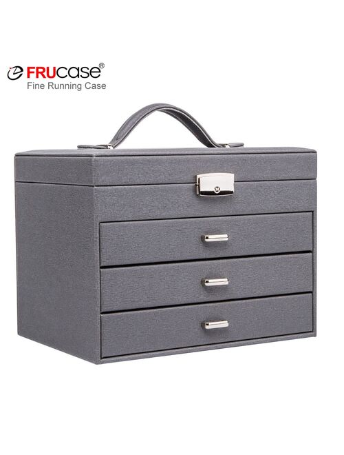 FRUCASE watch earring necklace ring bangle Cufflinks box collector display storage case dustproof safety