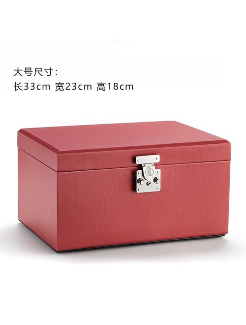 Princess European Korea Jewelry Box with Lock Jewelry Box Large Capacity Jewelry Box Upscale Jewelry Storage Box Gifts