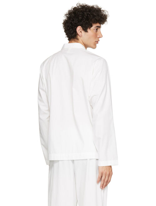 Tekla White Poplin Pyjama Shirt