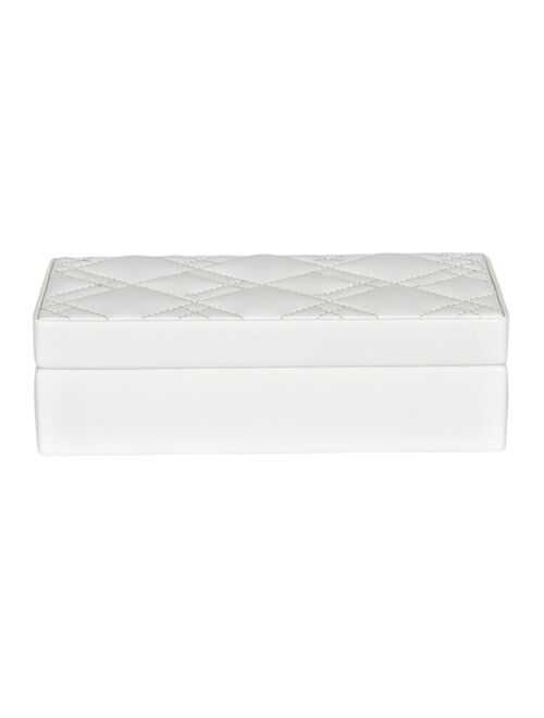 Mele & Co Mele Co. Opal Fashion Jewelry Box With Quilted Lid in Faux Leather