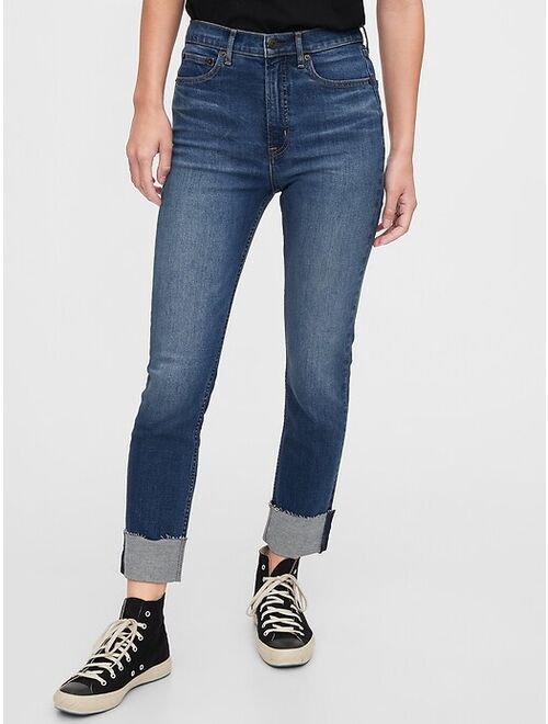 high rise cigarette jeans gap