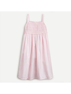 Girls' smocked top cotton nightgown