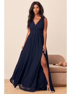 Thoughts of Hue Gardenia Surplice Maxi Dress