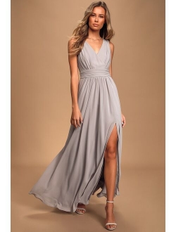 Thoughts of Hue Gardenia Surplice Maxi Dress