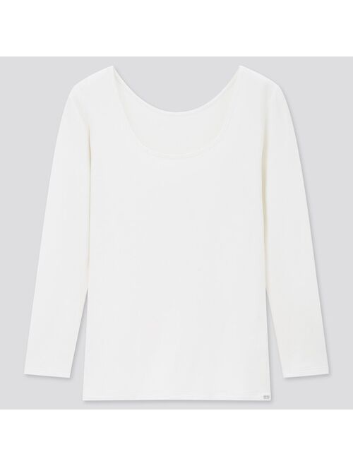 Uniqlo WOMEN HEATTECH EXTRA WARM SCOOP NECK T-SHIRT