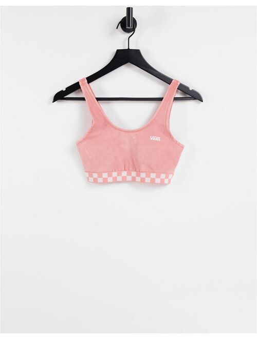 Vans Checked Out bralette in light pink