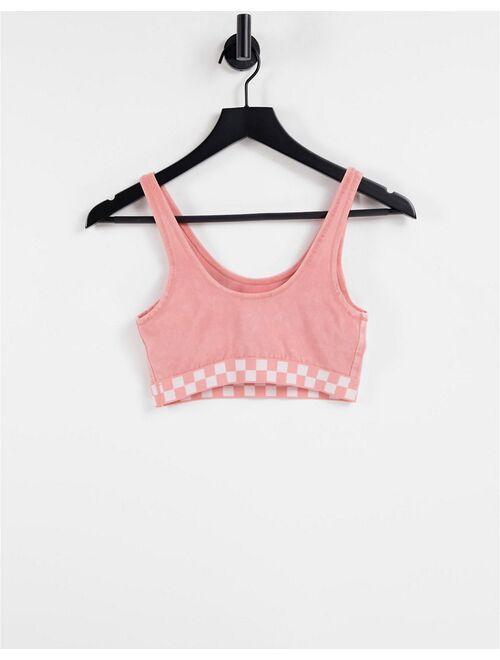 Vans Checked Out bralette in light pink