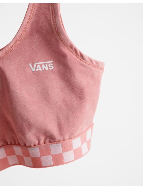 Vans Checked Out bralette in light pink