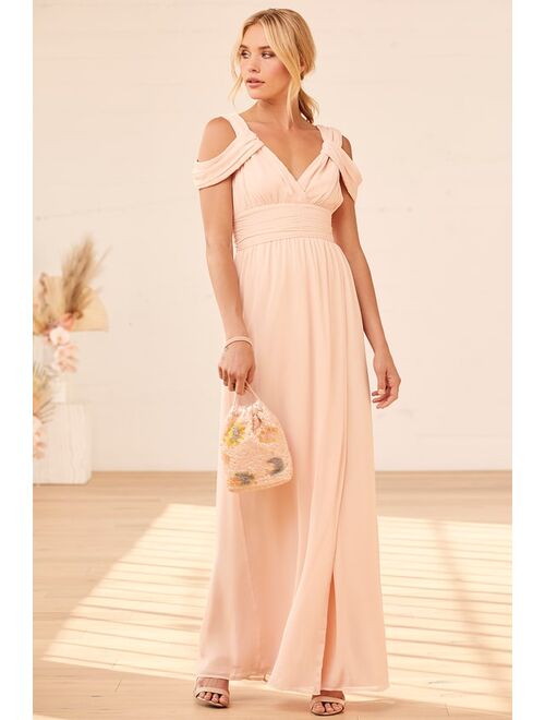 Lulus Amazing Kind of Love Light Blush Maxi Dress