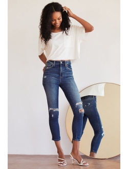 DAZE DENIM Moneymaker Light Blue Distressed High Rise Skinny Jeans