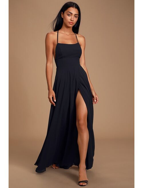 Lulus Dreamy Romance Forest Green Backless Maxi Dress