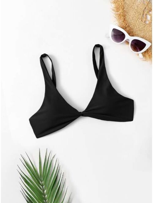 Shein Twist Detail Bikini Top