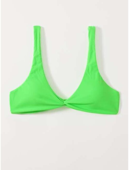 Shein Twist Detail Bikini Top