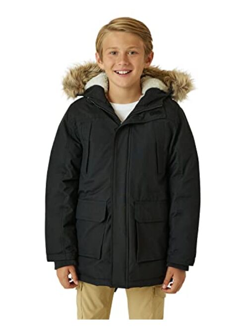 Eddie Bauer Boys Parka Coat - Down Winter Coat, Fur Hood