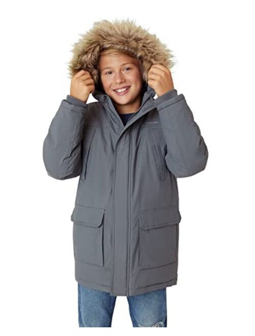 Eddie Bauer Boys Parka Coat - Down Winter Coat, Fur Hood